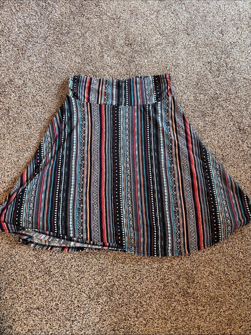 Striped Multicolor A-Line Women's Skirt